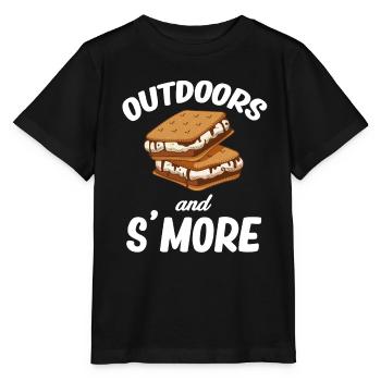 Outdoors Und S'more Glamping Trailer Backpacking - Stanley/Stella Kinder T-Shirt MINI CREATOR  - Schwarz - Vorne - Mikhail (115cm)