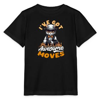 Chess Gote Awesome Moves - Stanley/Stella Kinder T-Shirt MINI CREATOR  - Schwarz - Vorne - Mikhail (115cm)