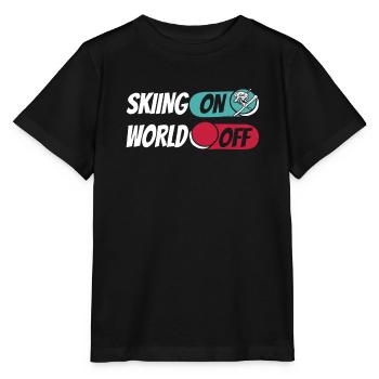 Skiing Après Ski Skiing On World Off - Stanley/Stella MINI CREATOR Kids’ T-Shirt - black - Front - Mikhail (115cm)