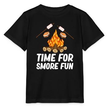 Time For Smore Fun Glamping Trailer Backpacking - Stanley/Stella Kinder T-Shirt MINI CREATOR  - Schwarz - Vorne - Mikhail (115cm)