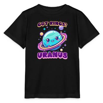 Uranus hat Ringe? Uranus hat welche! - Stanley/Stella Kinder T-Shirt MINI CREATOR  - Schwarz - Vorne - Mikhail (115cm)