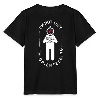 Orienteering I ́M Not Lost Orientation - Stanley/Stella MINI CREATOR Kids’ T-Shirt - black - Front - Mikhail (115cm)