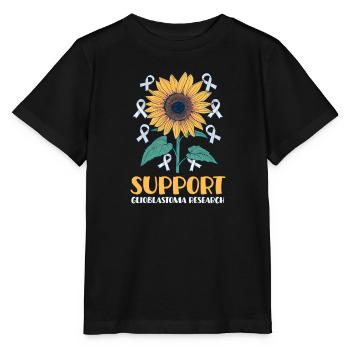 Soutien à la sensibilisation au glioblastome Dépistage du glioblastome - T-shirt bio MINI CREATOR Stanley/Stella Enfant - noir - Devant - Mikhail (115cm)