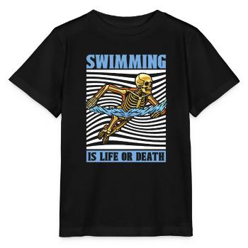 Flotteur de natation Skeleton - T-shirt bio MINI CREATOR Stanley/Stella Enfant - noir - Devant - Mikhail (115cm)