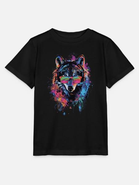 Wolf - Stanley/Stella Kinder T-Shirt MINI CREATOR  - Schwarz