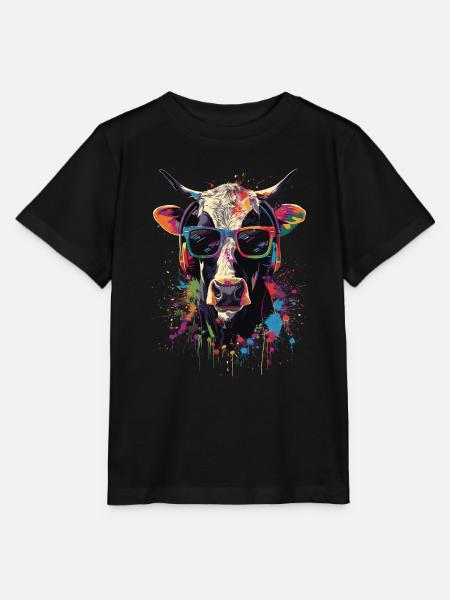 Kuh - Stanley/Stella Kinder T-Shirt MINI CREATOR - Schwarz