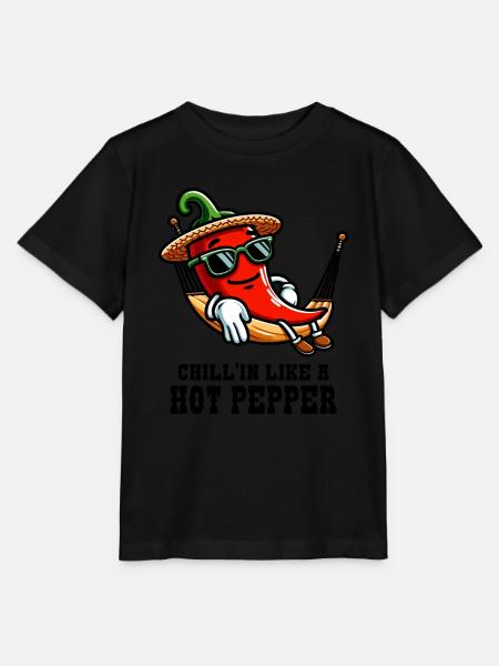 Chill’n Wie Ein Scharfer Paprika - Stanley/Stella Kinder T-Shirt MINI CREATOR - Schwarz
