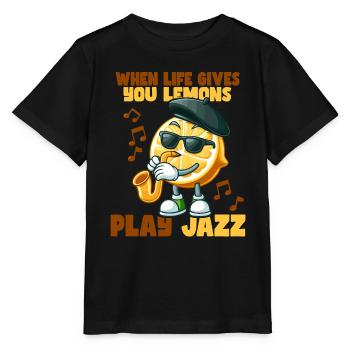 Quand la vie vous donne des citrons - T-shirt bio MINI CREATOR Stanley/Stella Enfant - noir - Devant - Mikhail (115cm)
