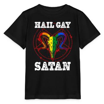 Hail Gay Satan Goth Gay Pride Baphomet Lgbt Pride - Stanley/Stella Kinder T-Shirt MINI CREATOR  - Schwarz - Vorne - Mikhail (115cm)
