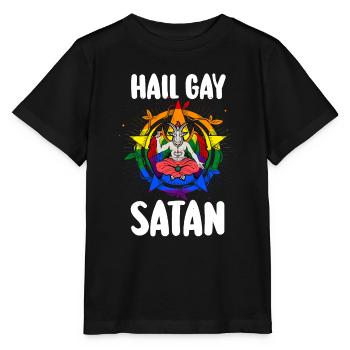 Hail Gay Satan Goth Gay Pride Baphomet Lgbt Pride - Stanley/Stella Kinder T-Shirt MINI CREATOR  - Schwarz - Vorne - Mikhail (115cm)