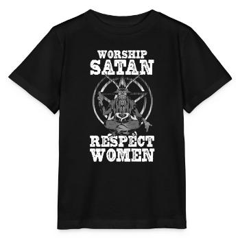 Satanism Satanic Baphomet Goat Worship Satan - Stanley/Stella MINI CREATOR Kids’ T-Shirt - black - Front - Mikhail (115cm)