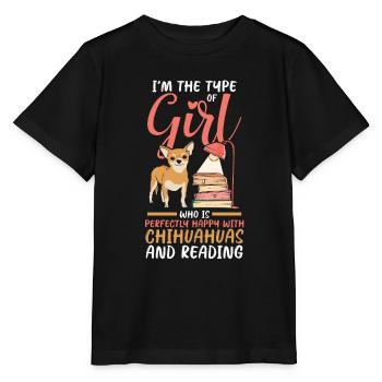 Les amoureux des chiens sont parfaitement satisfaits de - T-shirt bio MINI CREATOR Stanley/Stella Enfant - noir - Devant - Mikhail (115cm)
