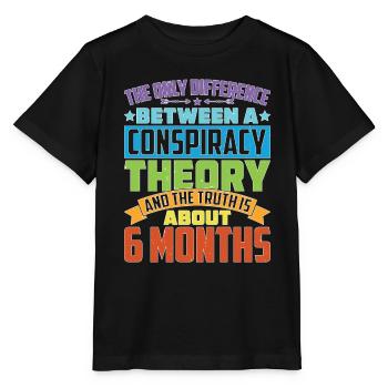 The Only Difference Between A Conspiracy Theory 26 - Stanley/Stella Kinder T-Shirt MINI CREATOR  - Schwarz - Vorne - Mikhail (115cm)