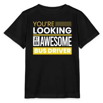 drôle de chauffeur de bus scolaire chauffeur de bus scolaire disant cadeau - T-shirt bio MINI CREATOR Stanley/Stella Enfant - noir - Devant - Mikhail (115cm)