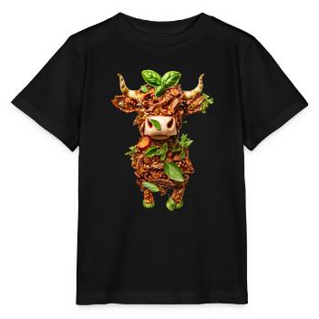 Viande de vache Boeuf - T-shirt bio MINI CREATOR Stanley/Stella Enfant - noir - Devant - Mikhail (115cm)