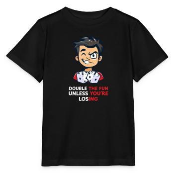 Funny Backgammon Double Fun, Unless Losing - Stanley/Stella MINI CREATOR Kids’ T-Shirt - black - Front - Mikhail (115cm)