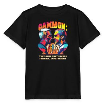 Funny Backgammon Game Starts Friendly, Ends Frenem - Stanley/Stella MINI CREATOR Kids’ T-Shirt - black - Front - Mikhail (115cm)