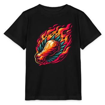 Hot Chicken Wings Spicy Wings Buffalo Wings - Stanley/Stella Kinder T-Shirt MINI CREATOR  - Schwarz - Vorne - Mikhail (115cm)