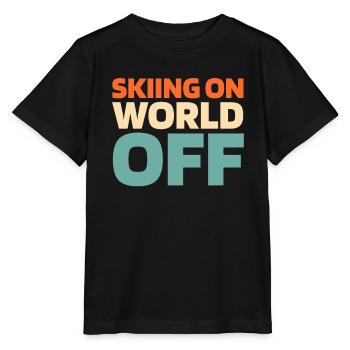 Skiing Après Ski Skiing On World Off - Stanley/Stella MINI CREATOR Kids’ T-Shirt - black - Front - Mikhail (115cm)