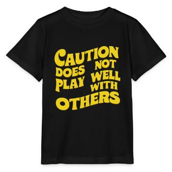 Caution Does Not Play Well With Others 91 - Stanley/Stella Kinder T-Shirt MINI CREATOR  - Schwarz - Vorne - Mikhail (115cm)