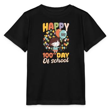 100 Tage in der Schule Alles Gute zum 100. Schultag - Stanley/Stella Kinder T-Shirt MINI CREATOR  - Schwarz - Vorne - Mikhail (115cm)