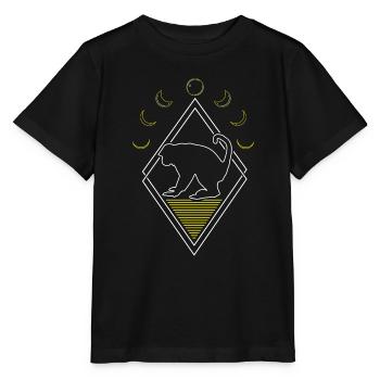 Singe Abstrait Phases de Lune - T-shirt bio MINI CREATOR Stanley/Stella Enfant - noir - Devant - Mikhail (115cm)