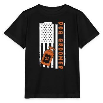 Toiletteur pour chiens et toilettage pour chiens - T-shirt bio MINI CREATOR Stanley/Stella Enfant - noir - Devant - Mikhail (115cm)