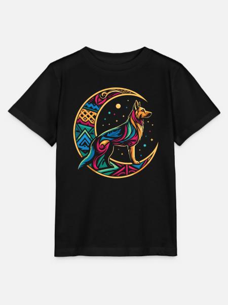 Schäferhund Stammes Moon - Stanley/Stella Kinder T-Shirt MINI CREATOR - Schwarz