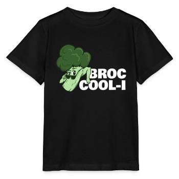 Broc Cool-I Brokkoli Gesundes Gemüse - Stanley/Stella Kinder T-Shirt MINI CREATOR  - Schwarz - Vorne - Mikhail (115cm)