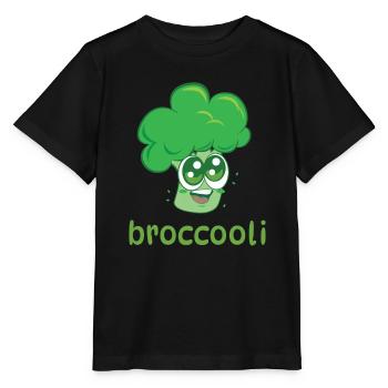 Broccooli Brokkoli Gesundes Gemüse - Stanley/Stella Kinder T-Shirt MINI CREATOR  - Schwarz - Vorne - Mikhail (115cm)
