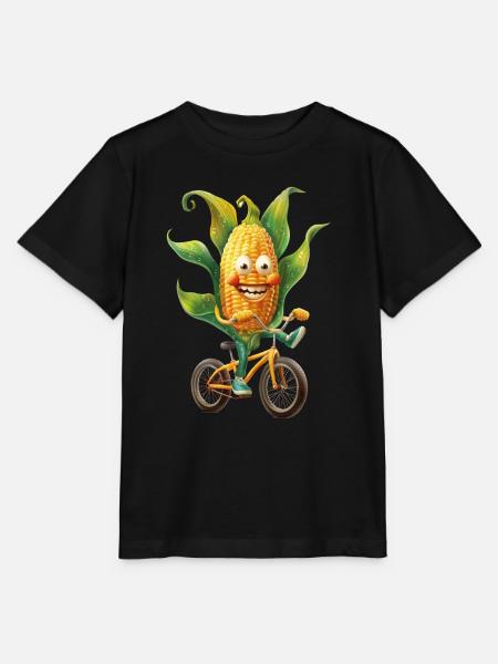 Maiskolben Fahrrad - Stanley/Stella Kinder T-Shirt MINI CREATOR  - Schwarz