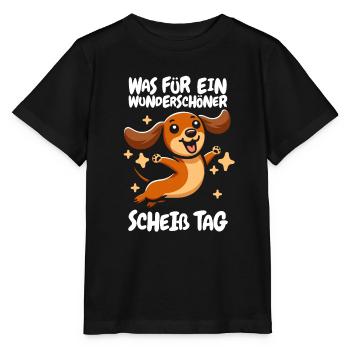 Dachshund Dachshund Funny - Stanley/Stella MINI CREATOR Kids’ T-Shirt - black - Front - Mikhail (115cm)