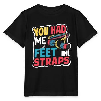 You Had Me At Feet In Straps 57 - Stanley/Stella Kinder T-Shirt MINI CREATOR  - Schwarz - Vorne - Mikhail (115cm)
