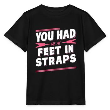 You Had Me At Feet In Straps 62 - Stanley/Stella Kinder T-Shirt MINI CREATOR  - Schwarz - Vorne - Mikhail (115cm)