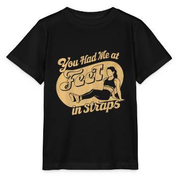 You Had Me At Feet In Straps 61 - Stanley/Stella Kinder T-Shirt MINI CREATOR  - Schwarz - Vorne - Mikhail (115cm)