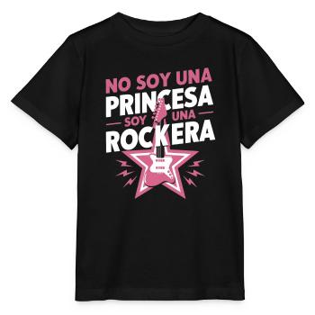 Je ne suis pas une princesse, je suis une rockeuse - T-shirt bio MINI CREATOR Stanley/Stella Enfant - noir - Devant - Mikhail (115cm)