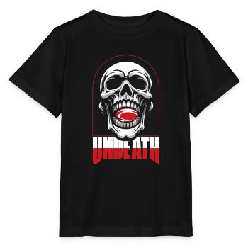 Mort-vivant crâne de rugby - T-shirt bio MINI CREATOR Stanley/Stella Enfant - noir - Devant - Mikhail (115cm)
