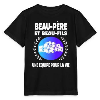 beau-père et beau-fils vintage - T-shirt bio MINI CREATOR Stanley/Stella Enfant - noir - Devant - Mikhail (115cm)
