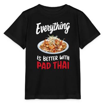 Everything is better with Pad Thai - Stanley/Stella MINI CREATOR Kids’ T-Shirt - black - Front - Mikhail (115cm)