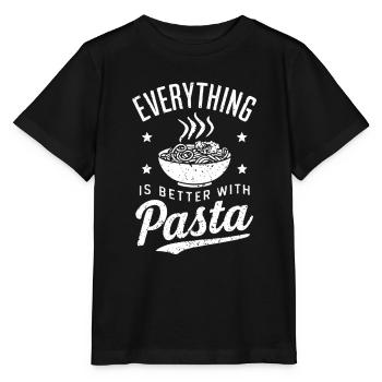 Alles Ist Besser Mit Pasta Design Für Pasta - Stanley/Stella Kinder T-Shirt MINI CREATOR  - Schwarz - Vorne - Mikhail (115cm)