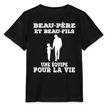 beau-papa beau-père beau-fils - T-shirt bio MINI CREATOR Stanley/Stella Enfant - noir - Devant - Mikhail (115cm)