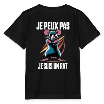 Rats stingy humor I can't I'm a rat - Stanley/Stella MINI CREATOR Kids’ T-Shirt - black - Front - Mikhail (115cm)