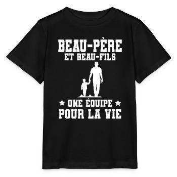 Step-Dad Stepdad Stepson Team for Life - Stanley/Stella MINI CREATOR Kids’ T-Shirt - black - Front - Mikhail (115cm)