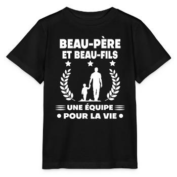 beau-papa beau-père beau-fils équipe - T-shirt bio MINI CREATOR Stanley/Stella Enfant - noir - Devant - Mikhail (115cm)