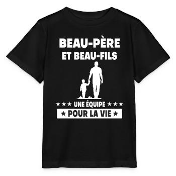 beau-papa vintage beau-père beau-fils - T-shirt bio MINI CREATOR Stanley/Stella Enfant - noir - Devant - Mikhail (115cm)