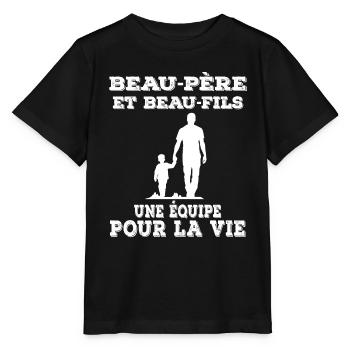 beau-papa beau-père beau-fils - T-shirt bio MINI CREATOR Stanley/Stella Enfant - noir - Devant - Mikhail (115cm)