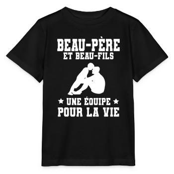 Step-Dad Stepdad Stepson Team for Life - Stanley/Stella MINI CREATOR Kids’ T-Shirt - black - Front - Mikhail (115cm)