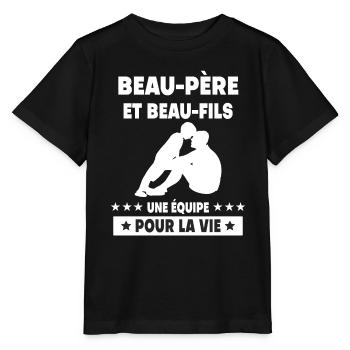 beau-papa vintage beau-père beau-fils - T-shirt bio MINI CREATOR Stanley/Stella Enfant - noir - Devant - Mikhail (115cm)