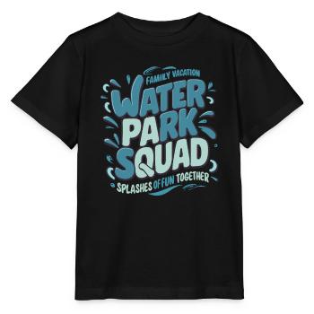 Parc aquatique Squad : vacances en famille, plaisir aquatique - T-shirt bio MINI CREATOR Stanley/Stella Enfant - noir - Devant - Mikhail (115cm)