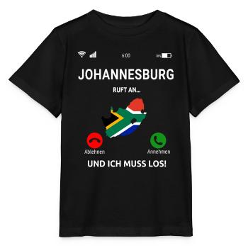Johannesburg Ruft An Südafrika Urlaub Idee - Stanley/Stella Kinder T-Shirt MINI CREATOR  - Schwarz - Vorne - Mikhail (115cm)